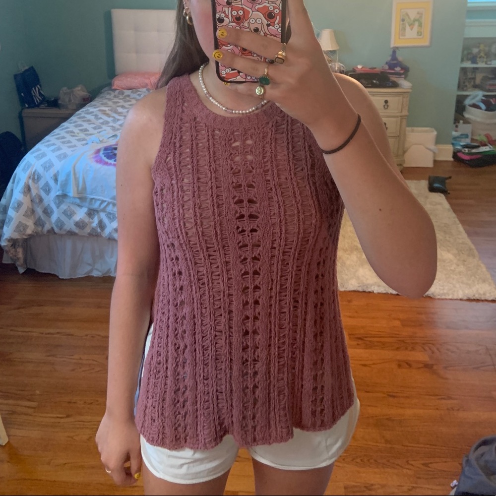 CROCHET KNIT TANK TOP